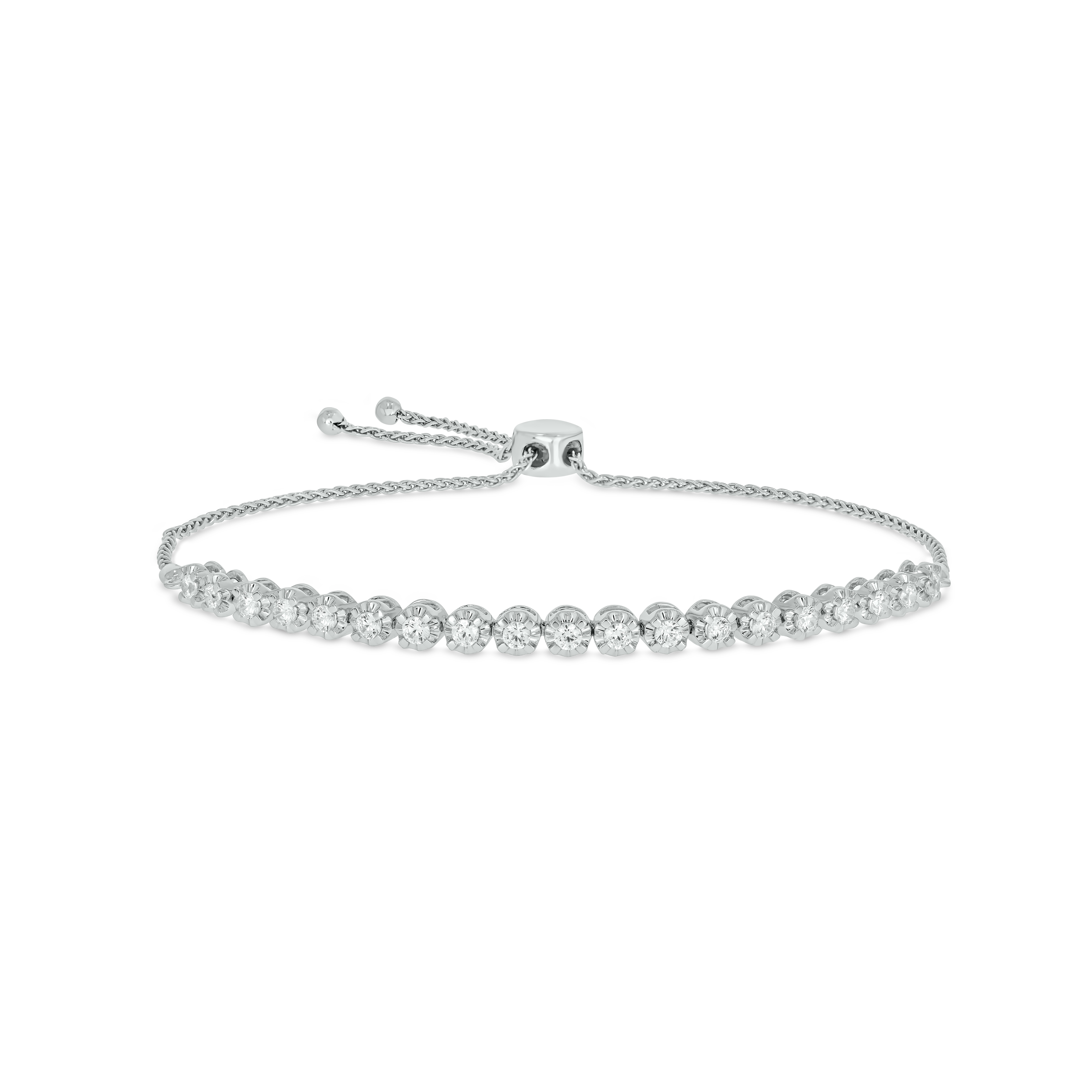 Rose gold diamond bolo bracelet discount